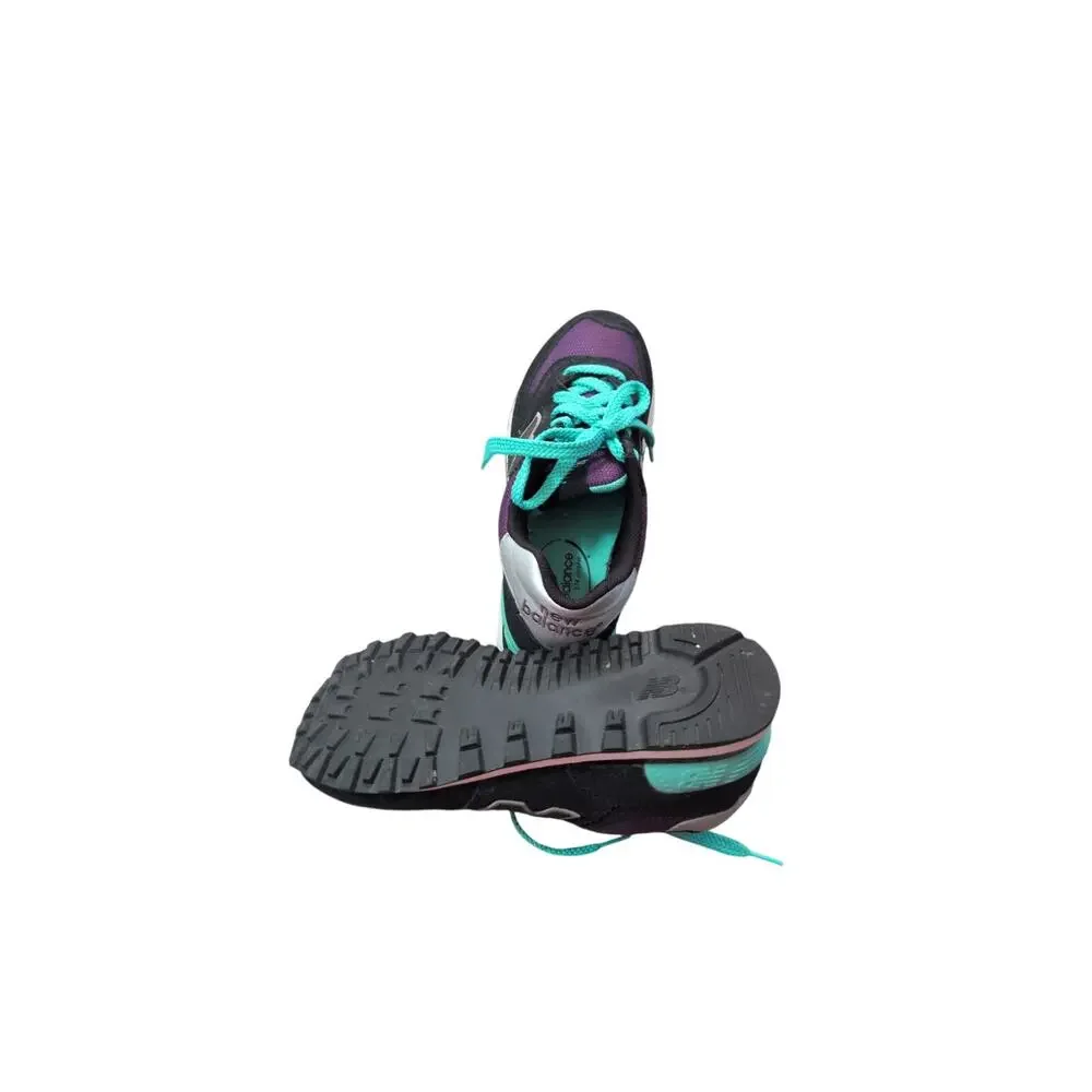 New Balance 574 Black/Teal/Purple Sneakers — Women’s Size 8 - Picture 5 of 6